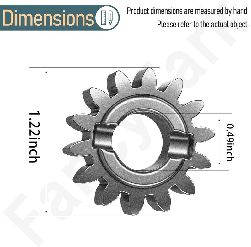 FancyTark 2 Pack 14T Pinion Gears 532404835 Compatible with Husqvarna 5521 BBC, 5521 RS, 6521 RS, 7021 R, HD600L, HD700L, HD725E, HD800BBC, HU600L Specific Lawn Mower - Replaces 404835 - Image 2